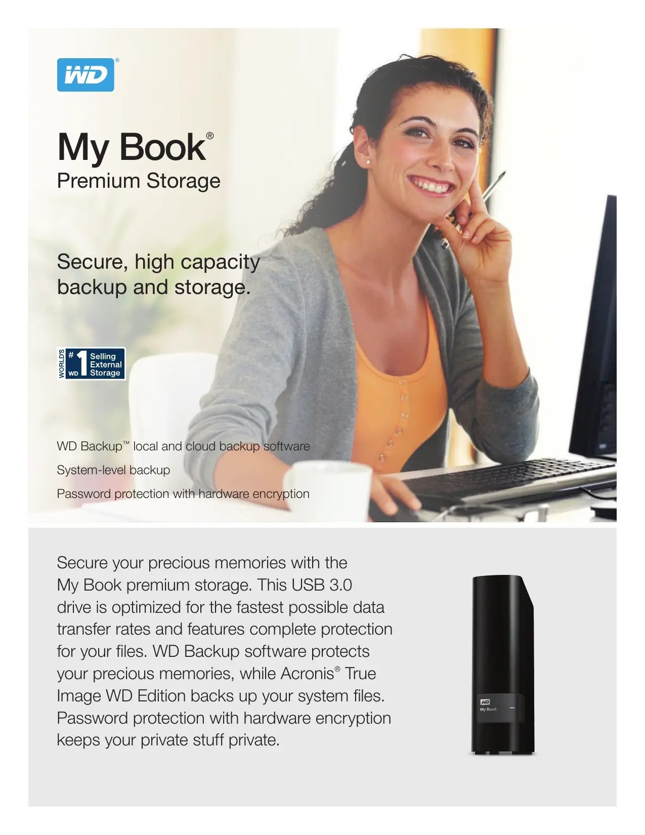 Western Digital My Book 8TB 官方產品圖