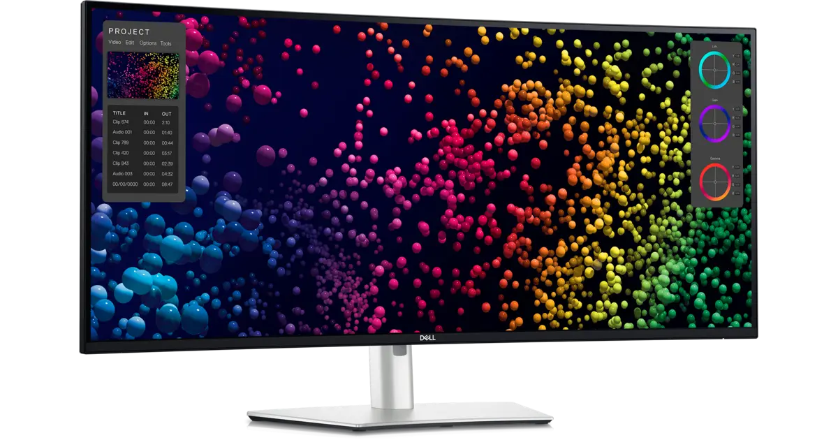 Dell UltraSharp U4025QW 40 吋曲面 Thunderbolt 螢幕官方產品圖