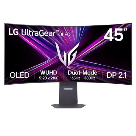 LG UltraGear OLED 45GX950A-B 45 吋曲面電競螢幕官方產品圖