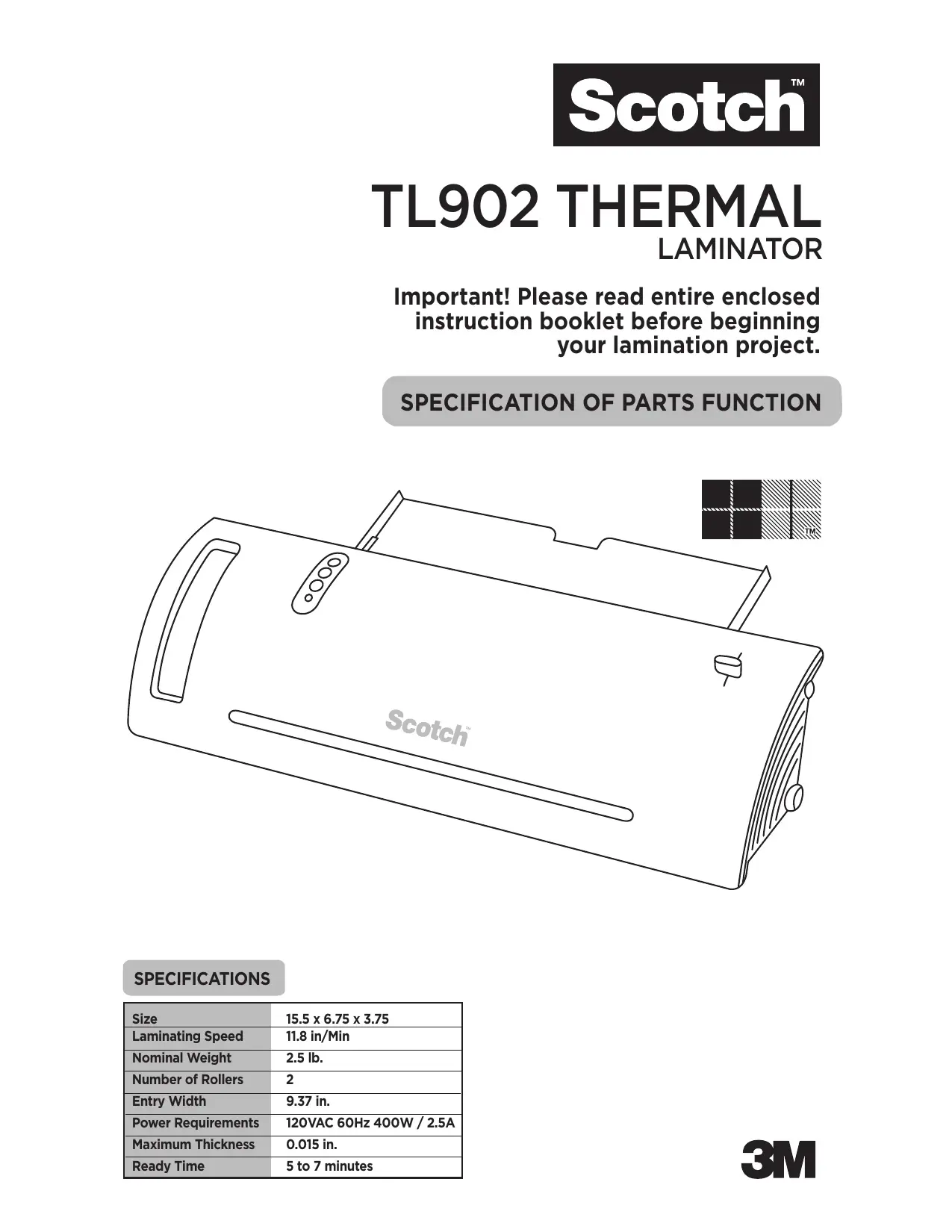 3M Scotch TL902 官方產品圖