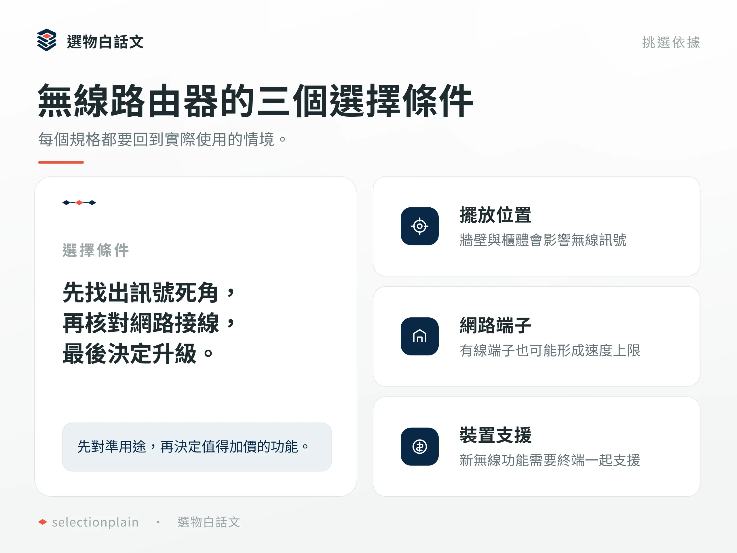 無線路由器:了解三個不同使用條件對選購的影響