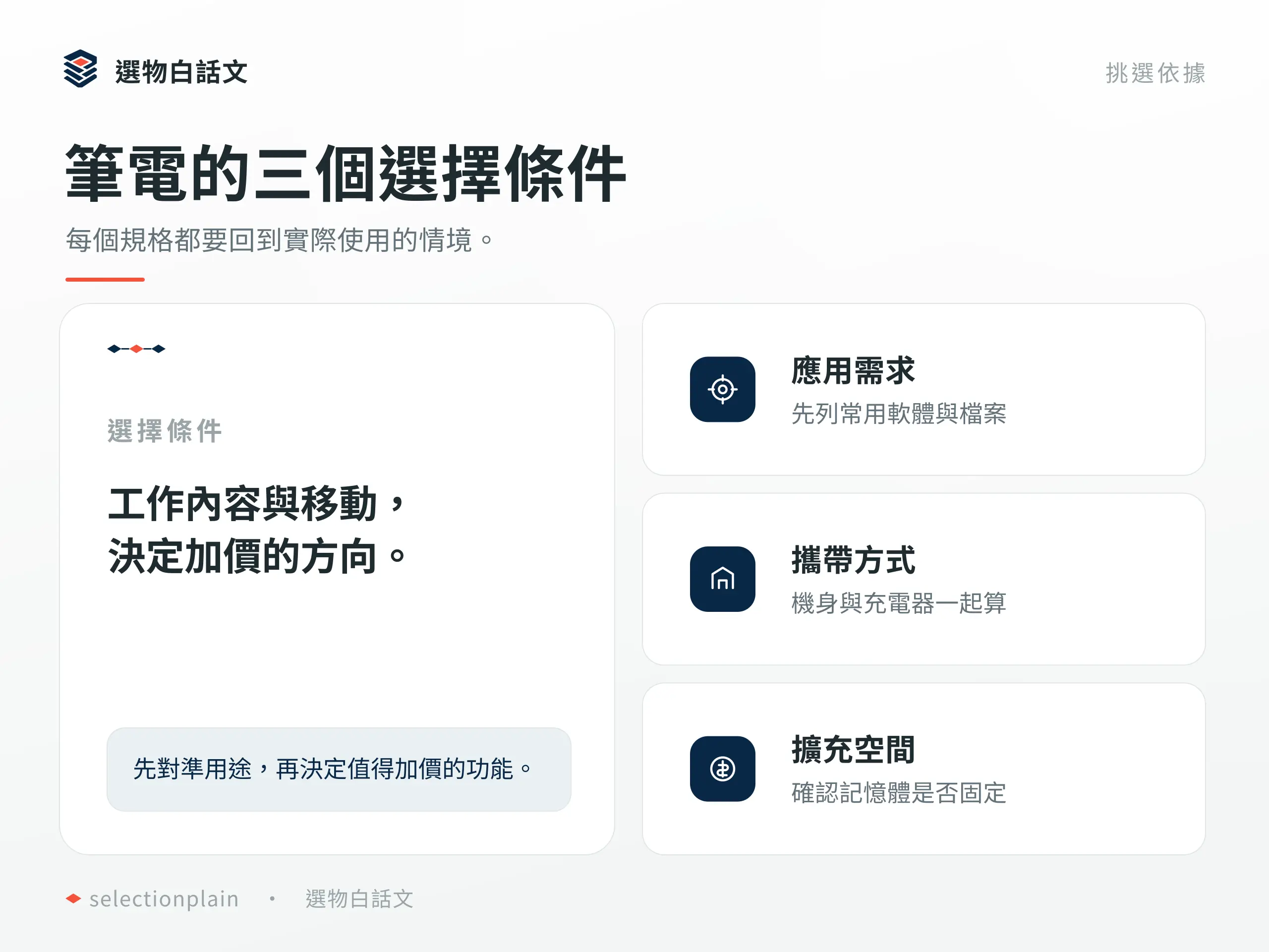 筆電:了解三個不同使用條件對選購的影響