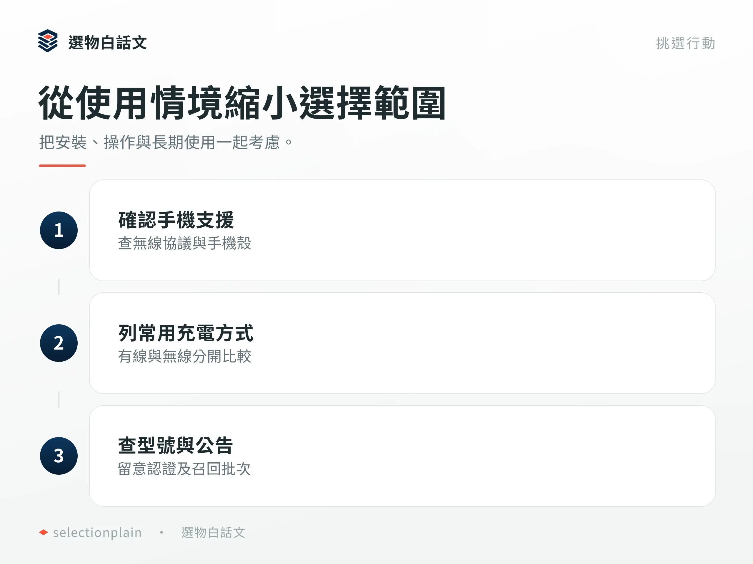 磁吸行動電源：按三個具體步驟確認設備與用途