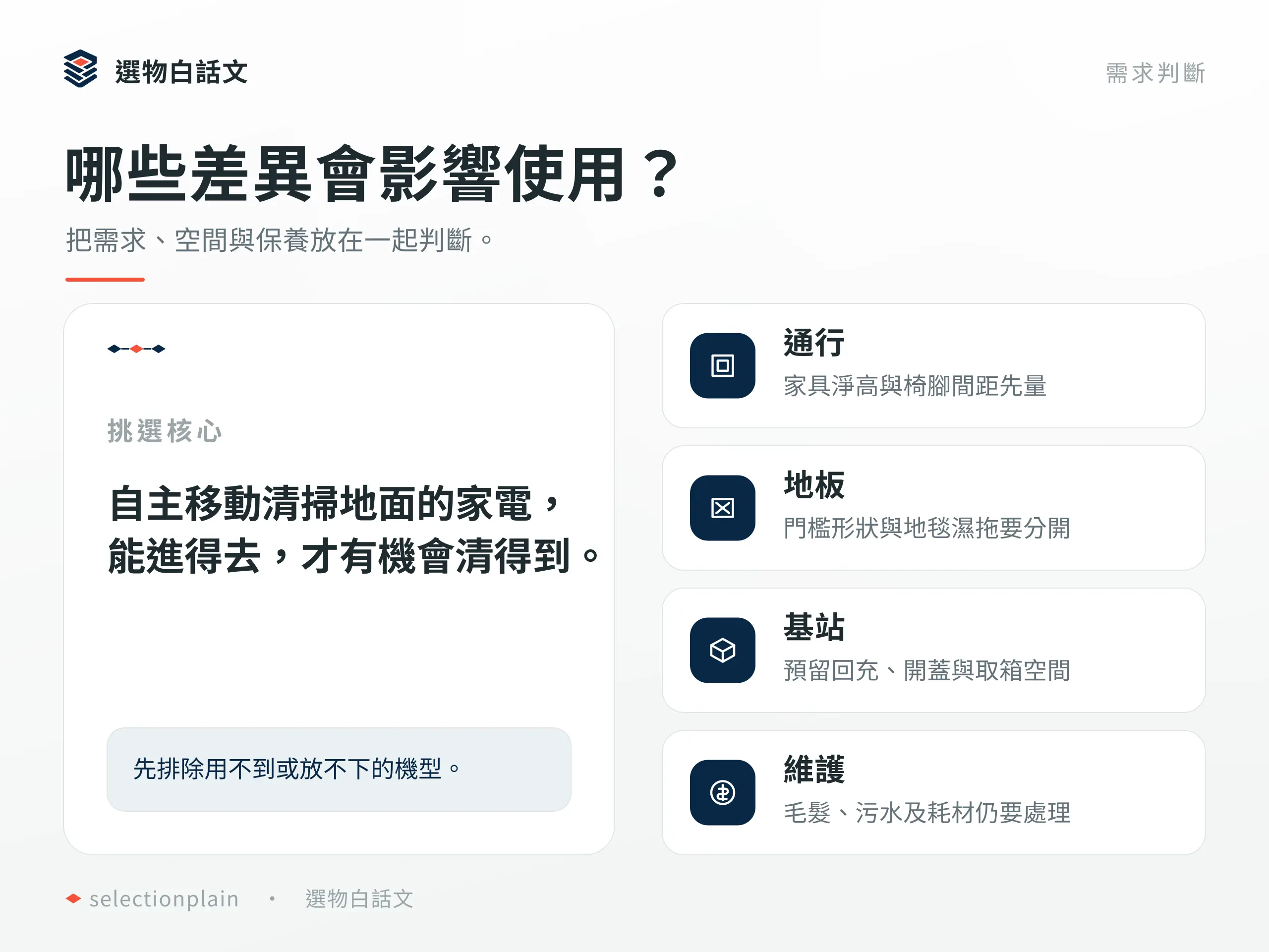 掃地機器人：哪些差異會影響使用？